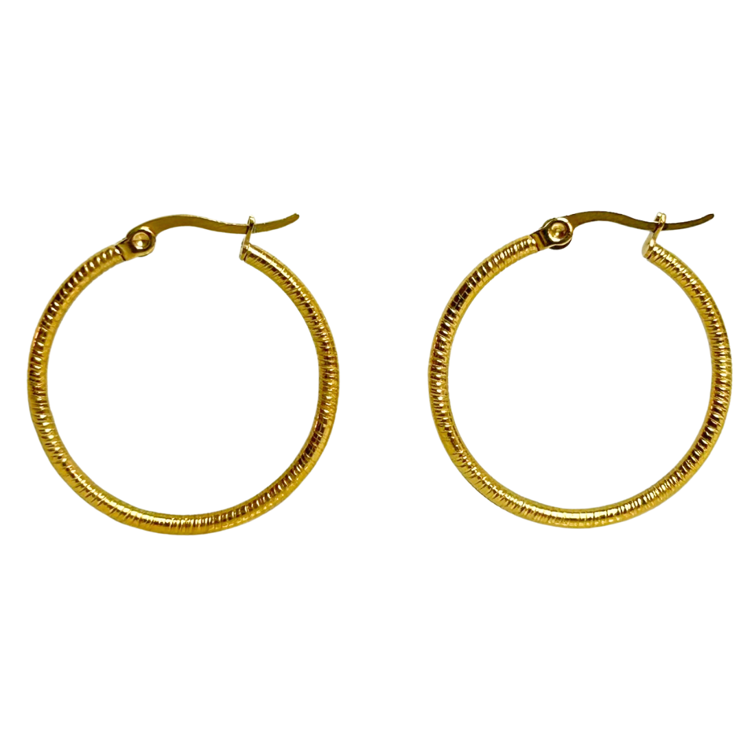 Aretes Hoops + Textura - E277