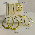 Aretes Hoops + Textura - E312