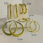 Aretes Hoops + Textura - E315