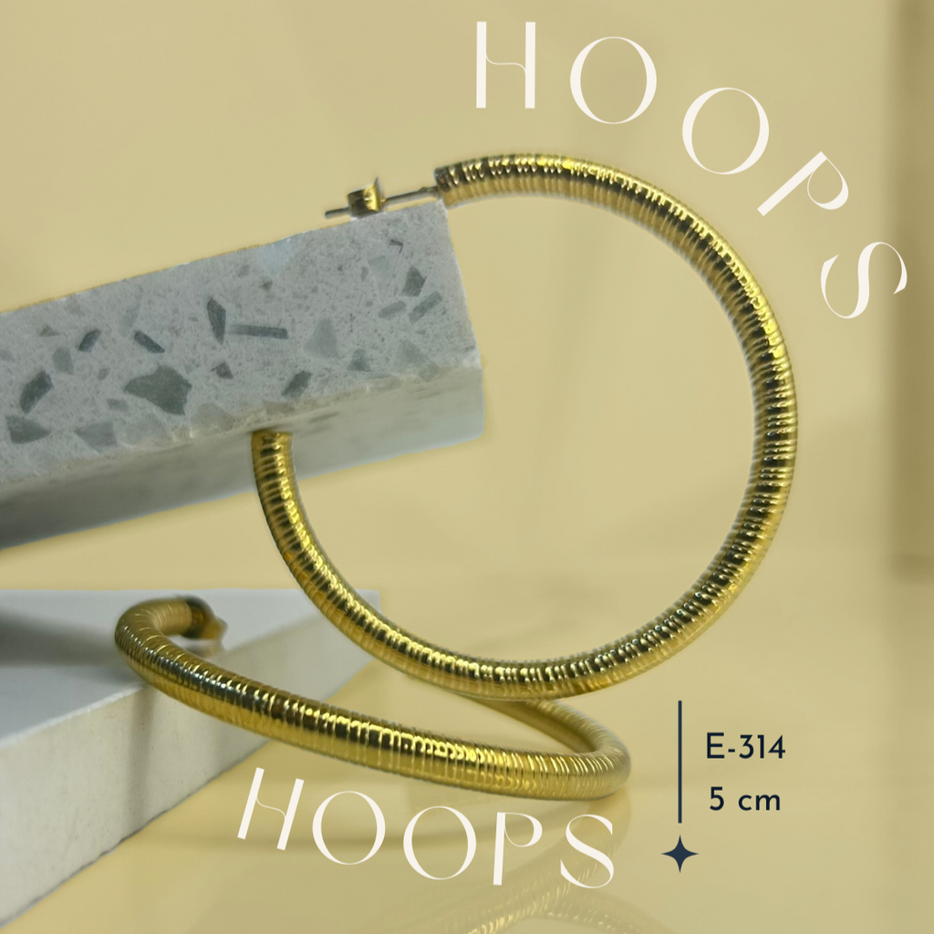 Aretes Hoops + Textura - E314