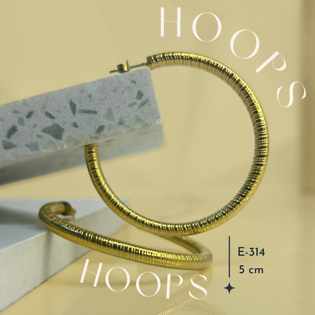 Aretes Hoops + Textura - E314