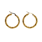 Aretes Hoops + Textura - E105