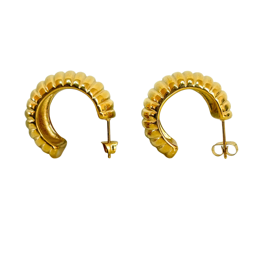 Aretes Hoops + Textura - E132