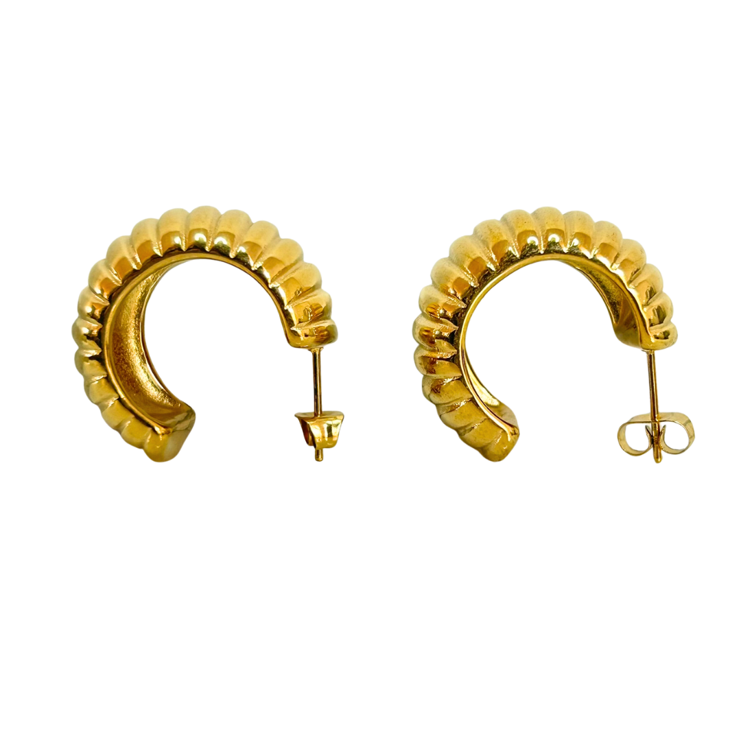 Aretes Hoops + Textura - E132