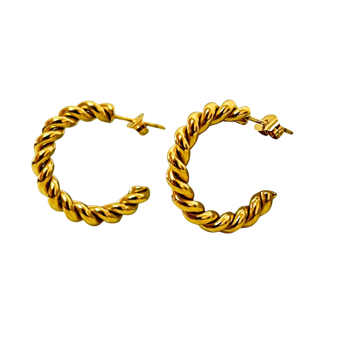 Aretes Hoops Trenzado - E134