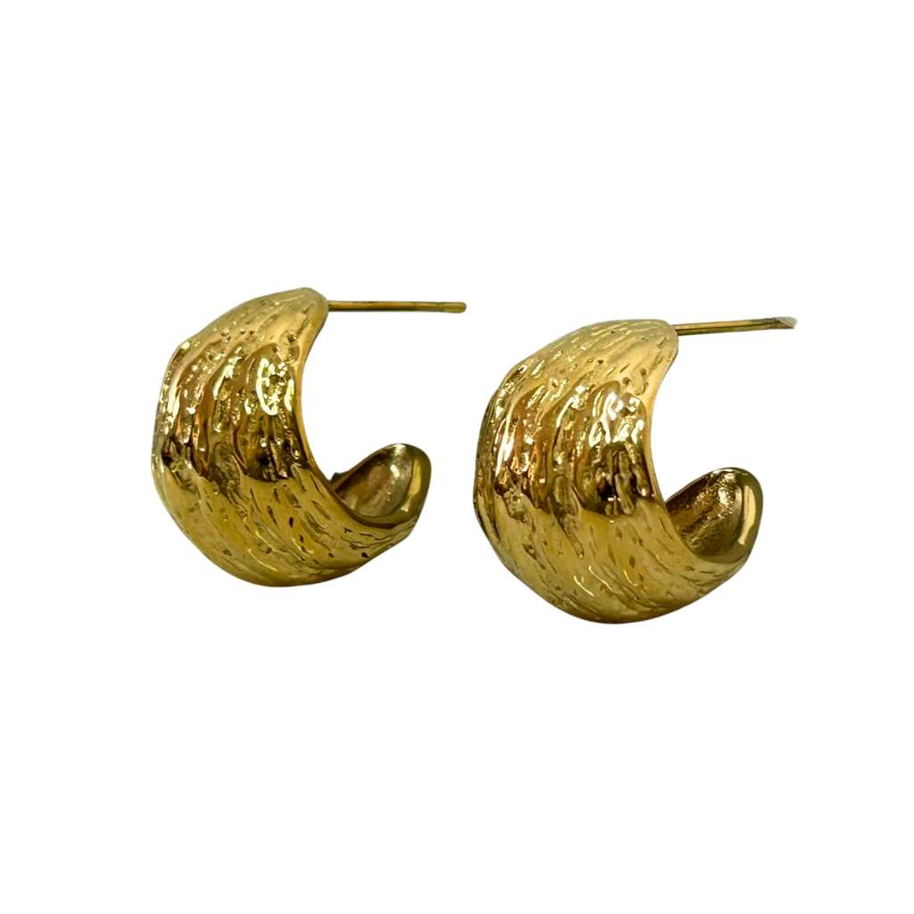 Aretes Hoops + Textura - E143