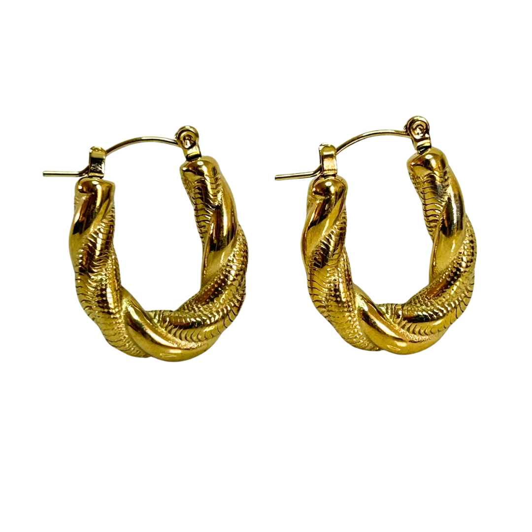 Aretes Hoops Trenzado - E156