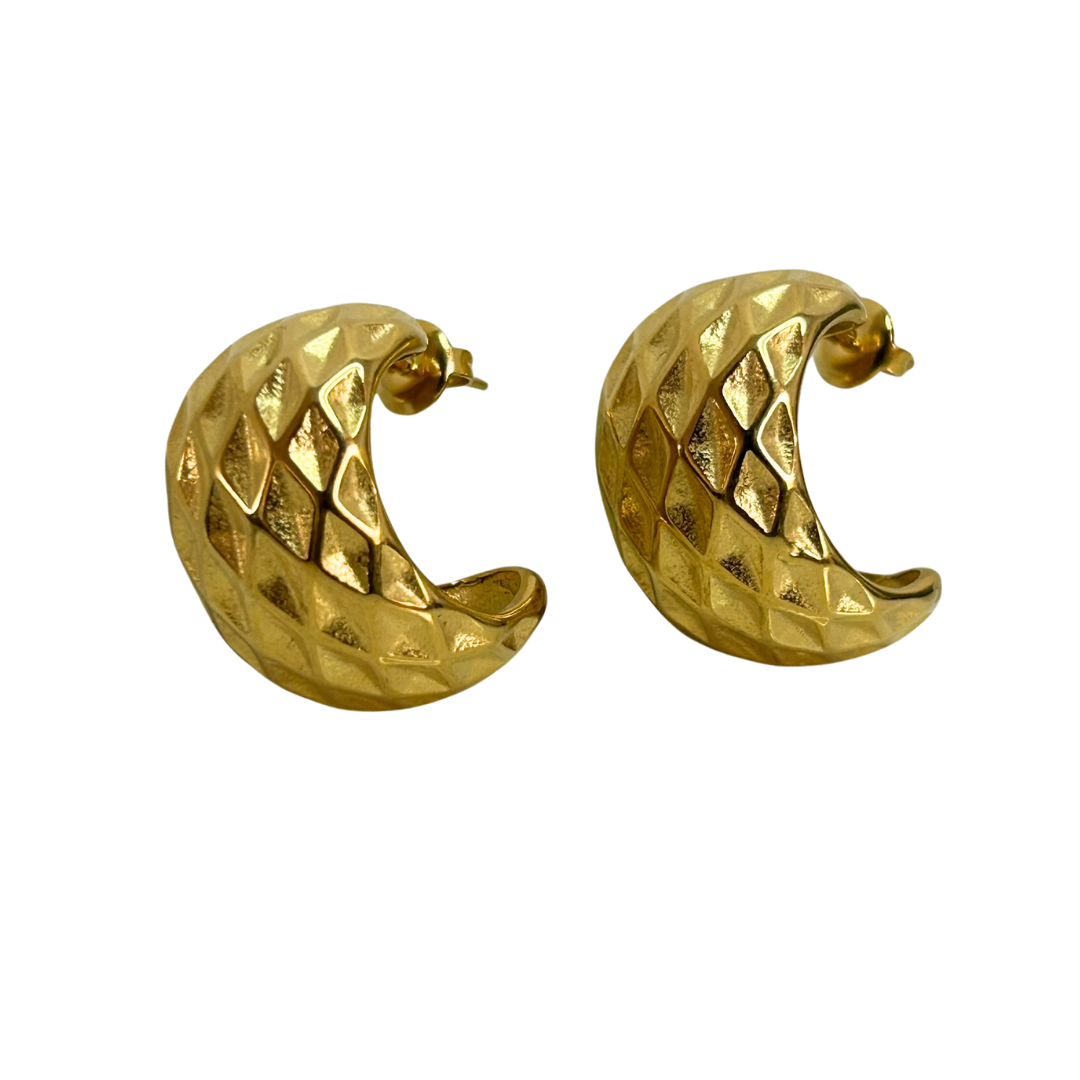 Aretes Hoops + Textura - E175