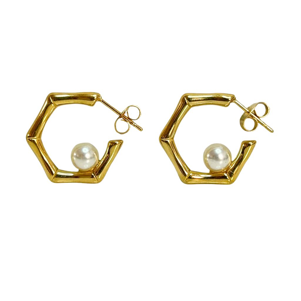 Aretes Hoops Perla Serena - E183