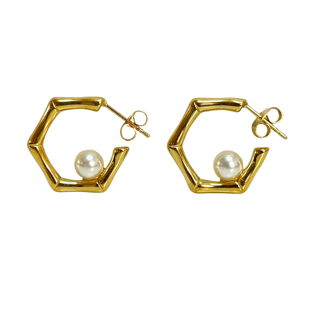 Aretes Hoops Perla Serena - E183