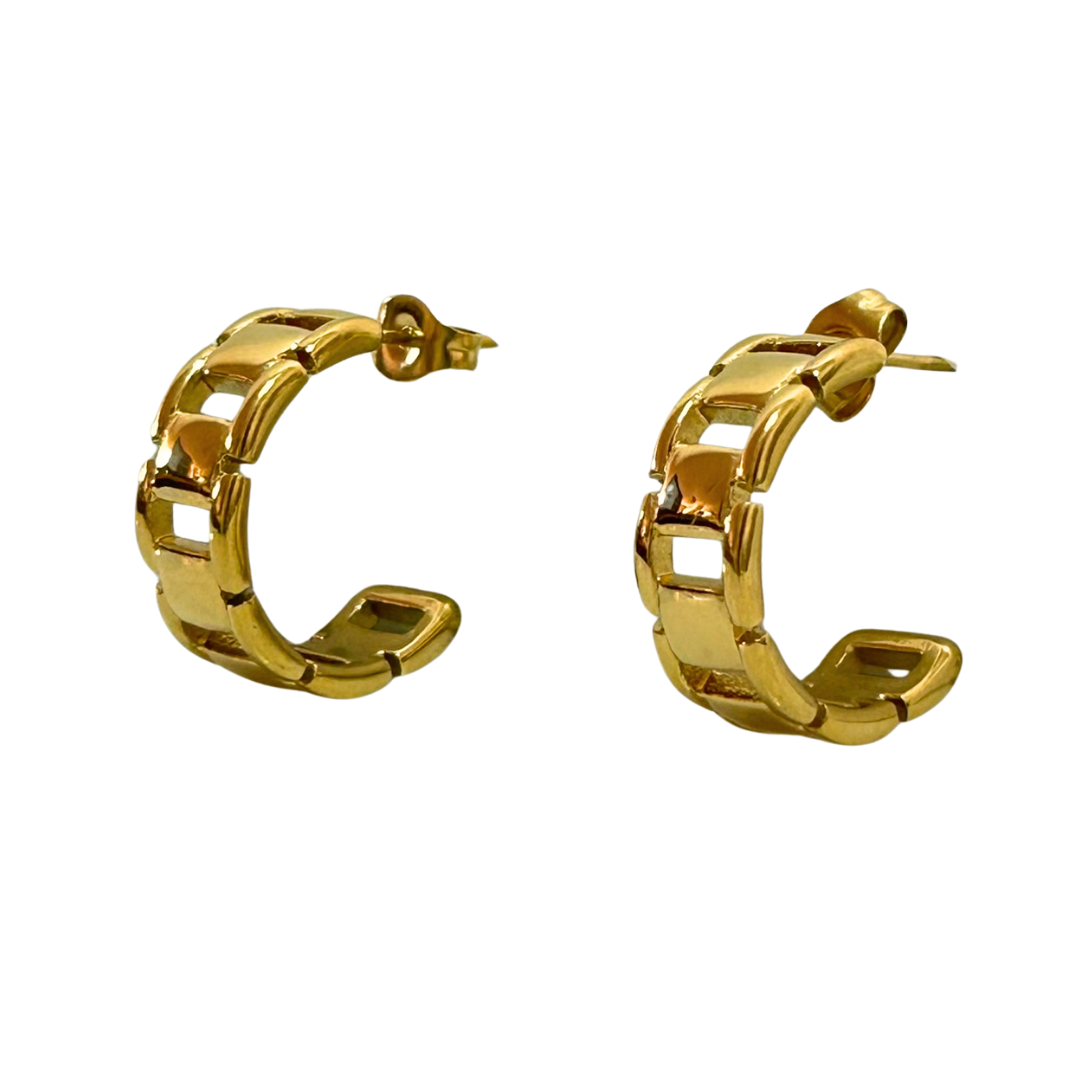 Aretes Hoops + Textura - E193