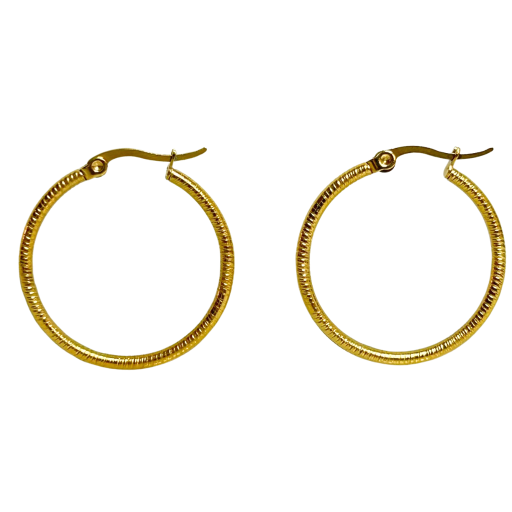 Aretes Hoops + Textura - E277