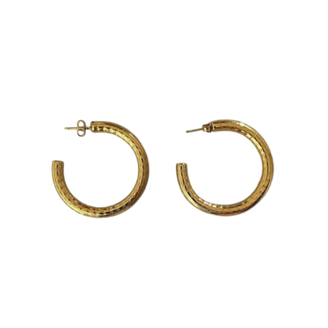 Aretes Hoops + Textura - E312