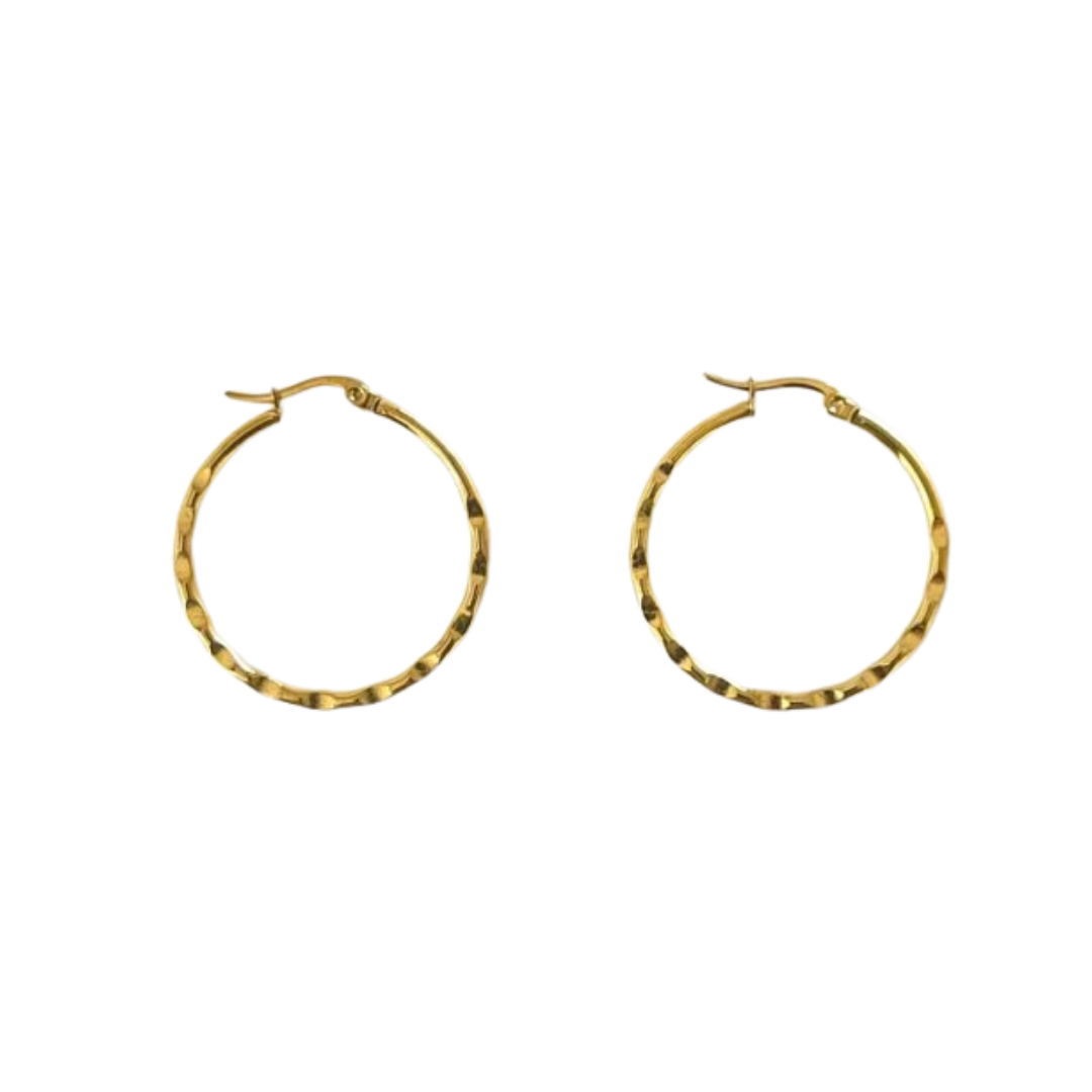 Aretes Hoops + Textura - E315