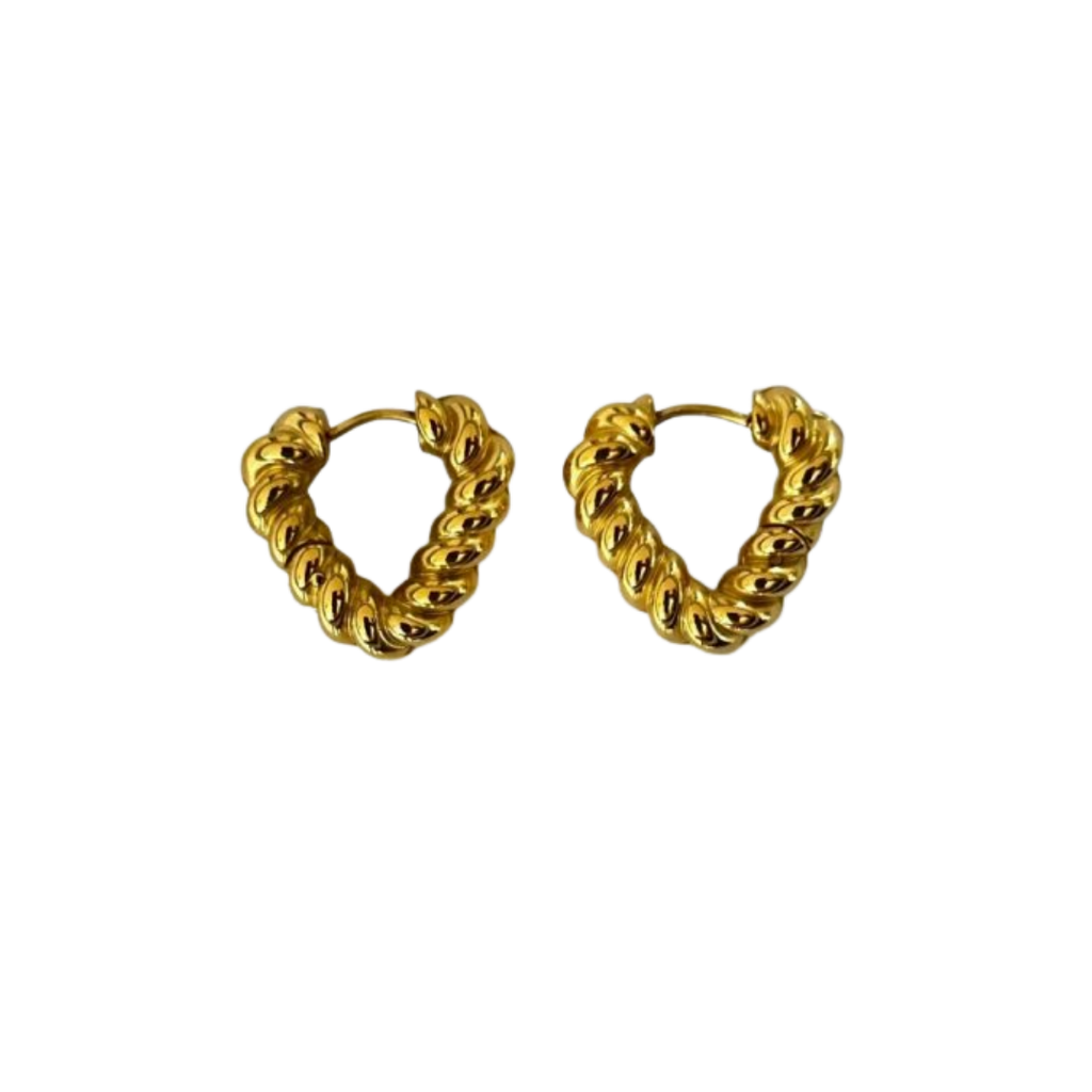 Aretes Heart Trenzados - E344