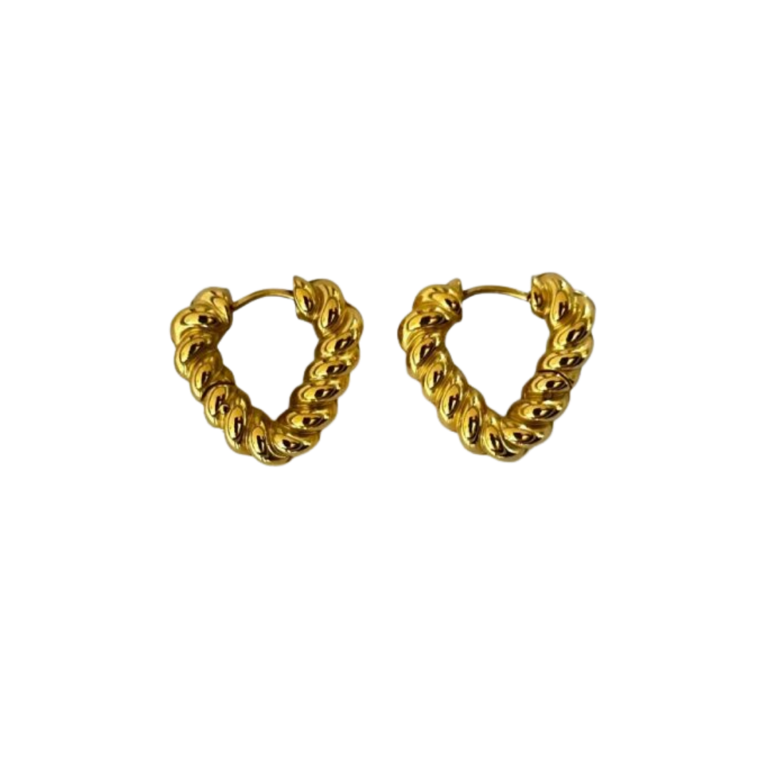 Aretes Heart Trenzados - E344