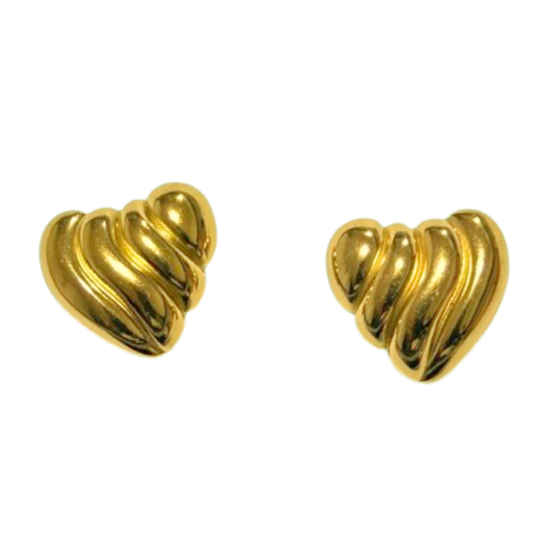 Aretes Heart + Textura - E369