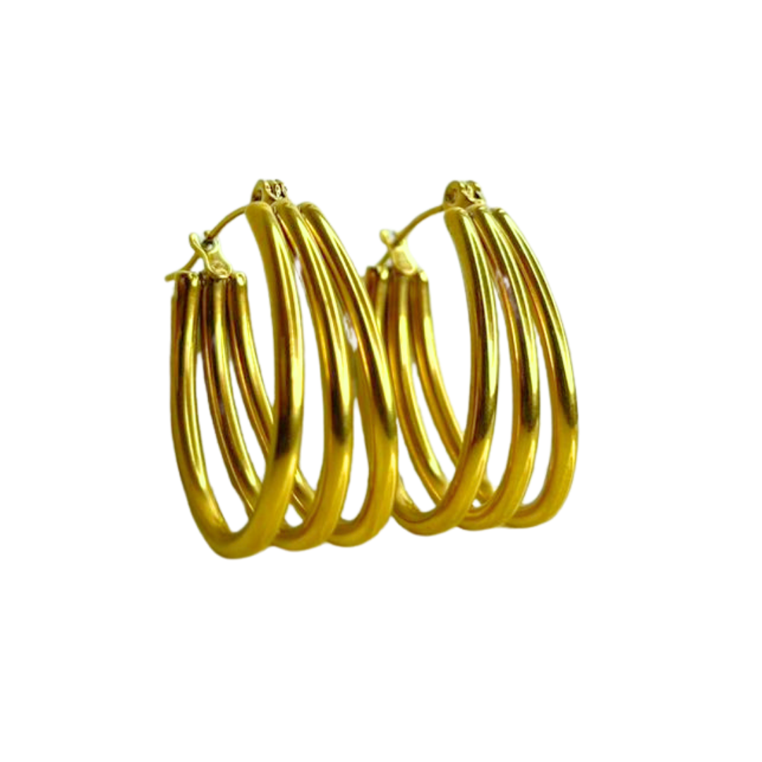 Aretes Hoops triple - E384