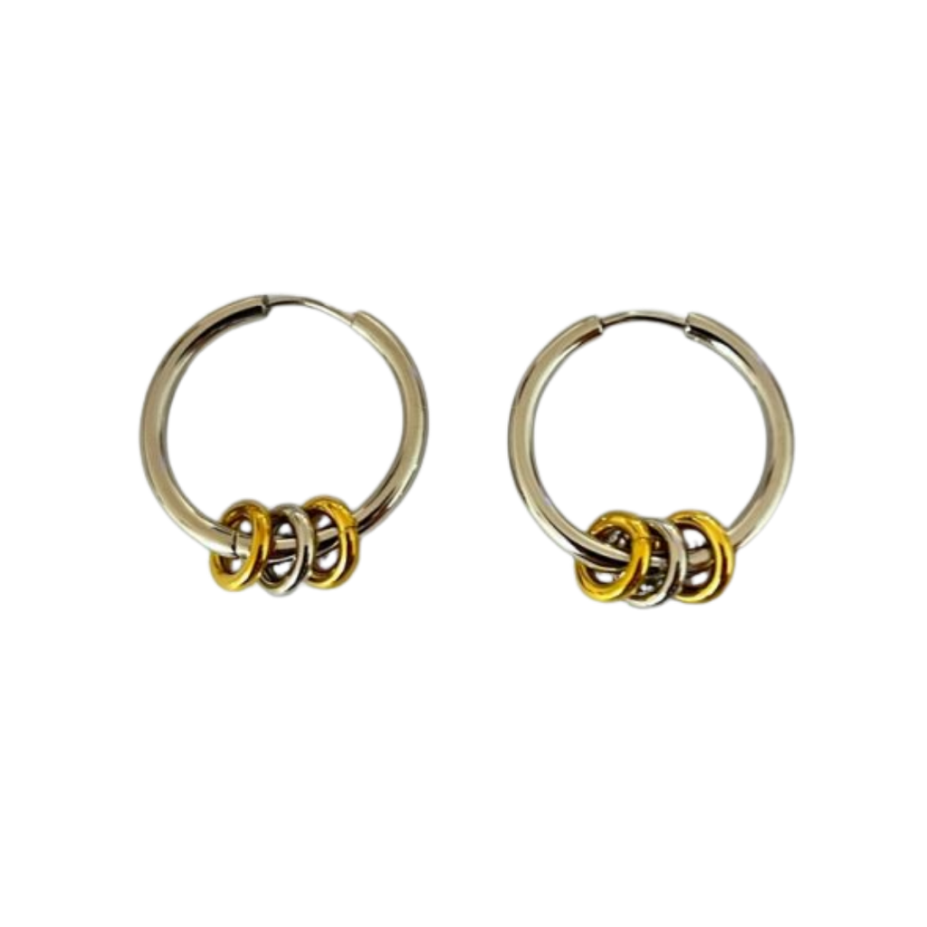 Aretes Dual Glow Hoops - E483