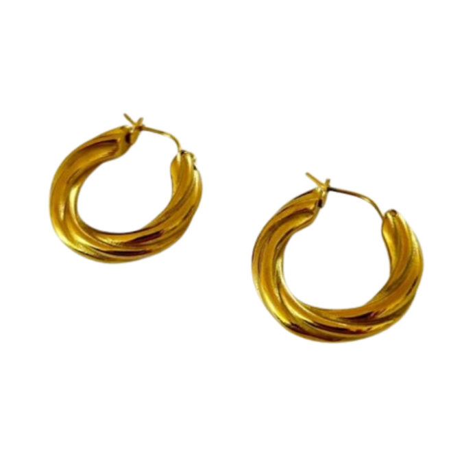 Aretes Hoops Trenzados - E488