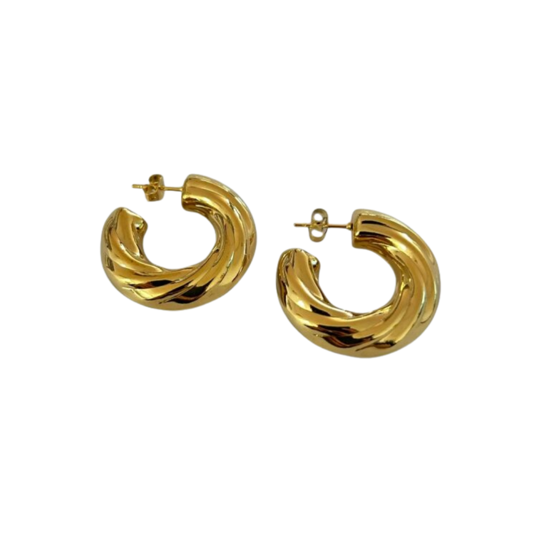 Aretes Hoops Trenzados - E498