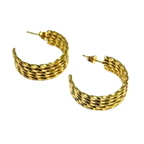 Aretes Hoops Trenzado - E423