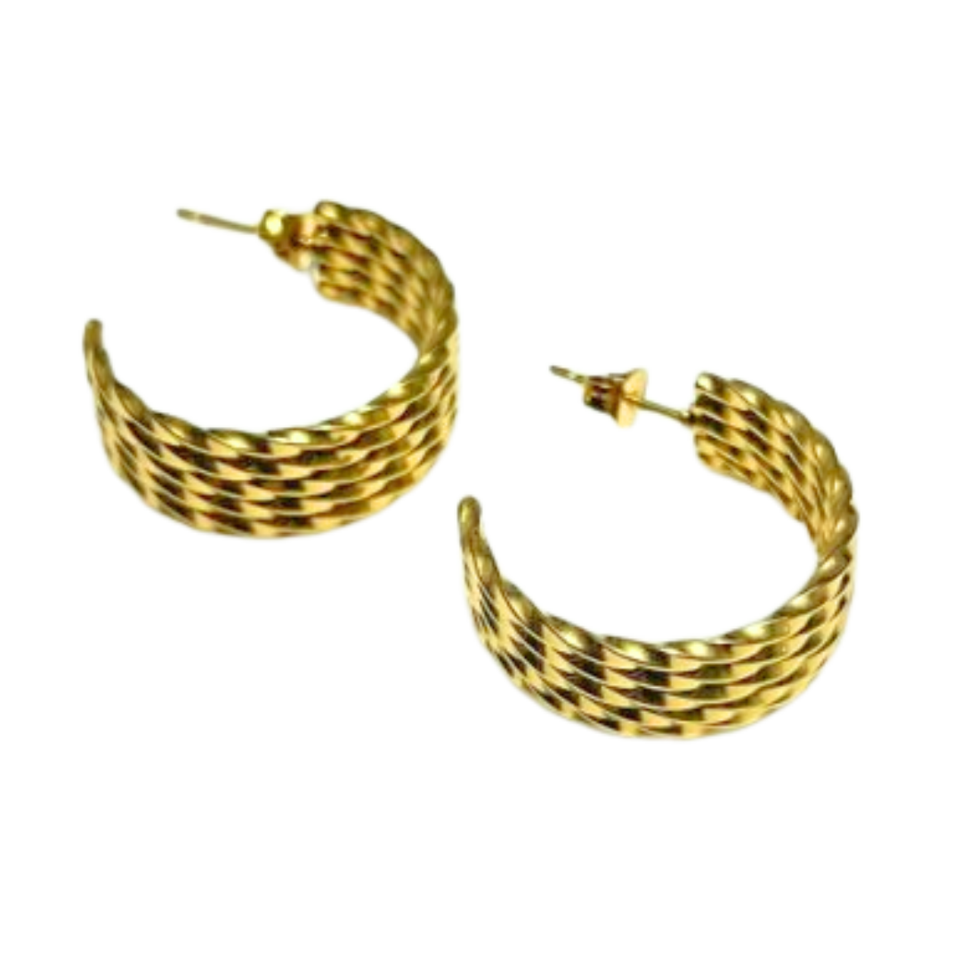 Aretes Hoops Trenzado - E423