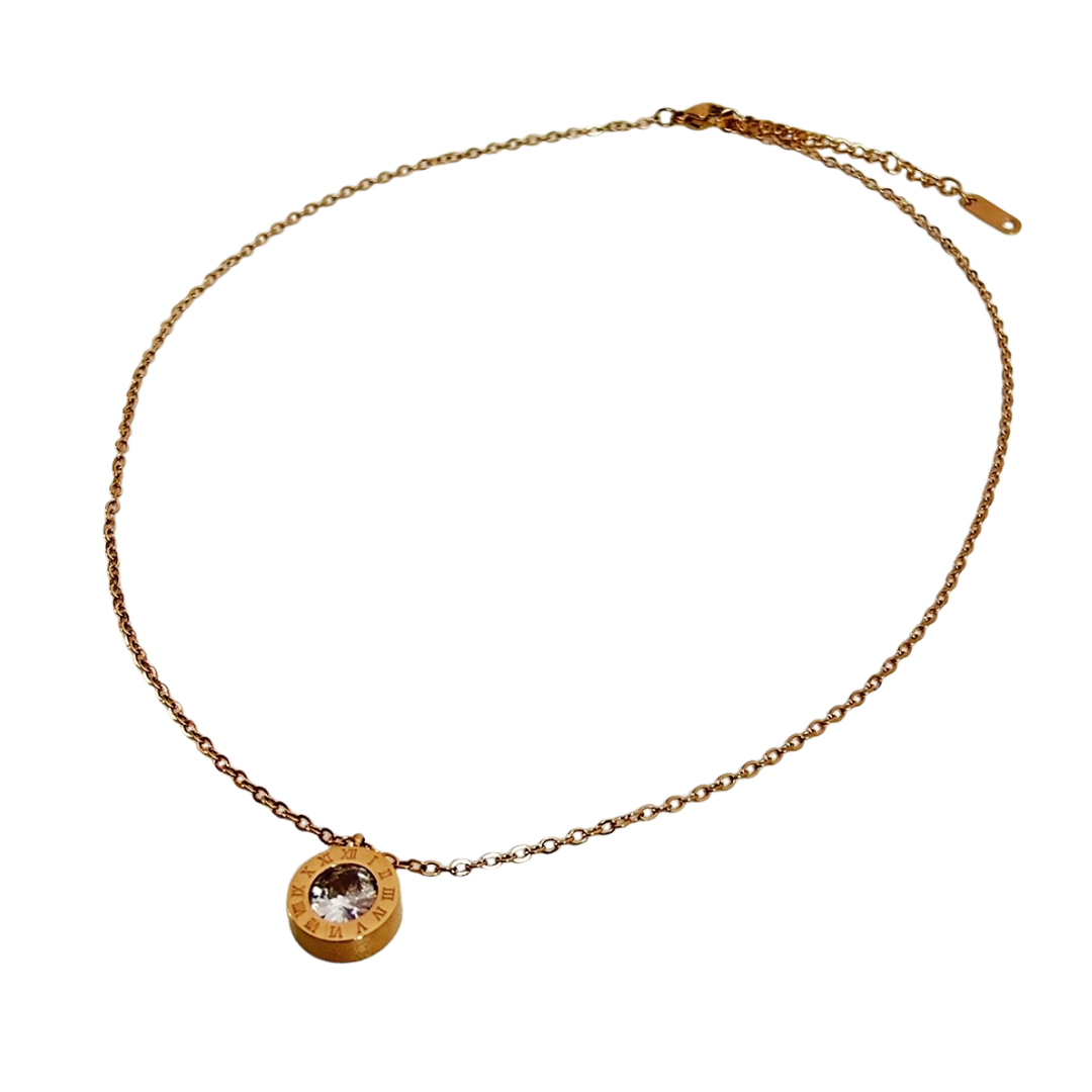 Collar Gold Rose - N014