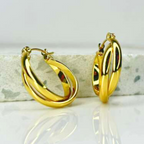 Aretes Hoops Dobles - E537