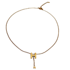 Collar Letra H Gold Rose - N042