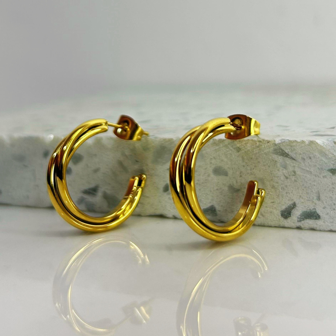 Aretes Hoops Trenzado -E194