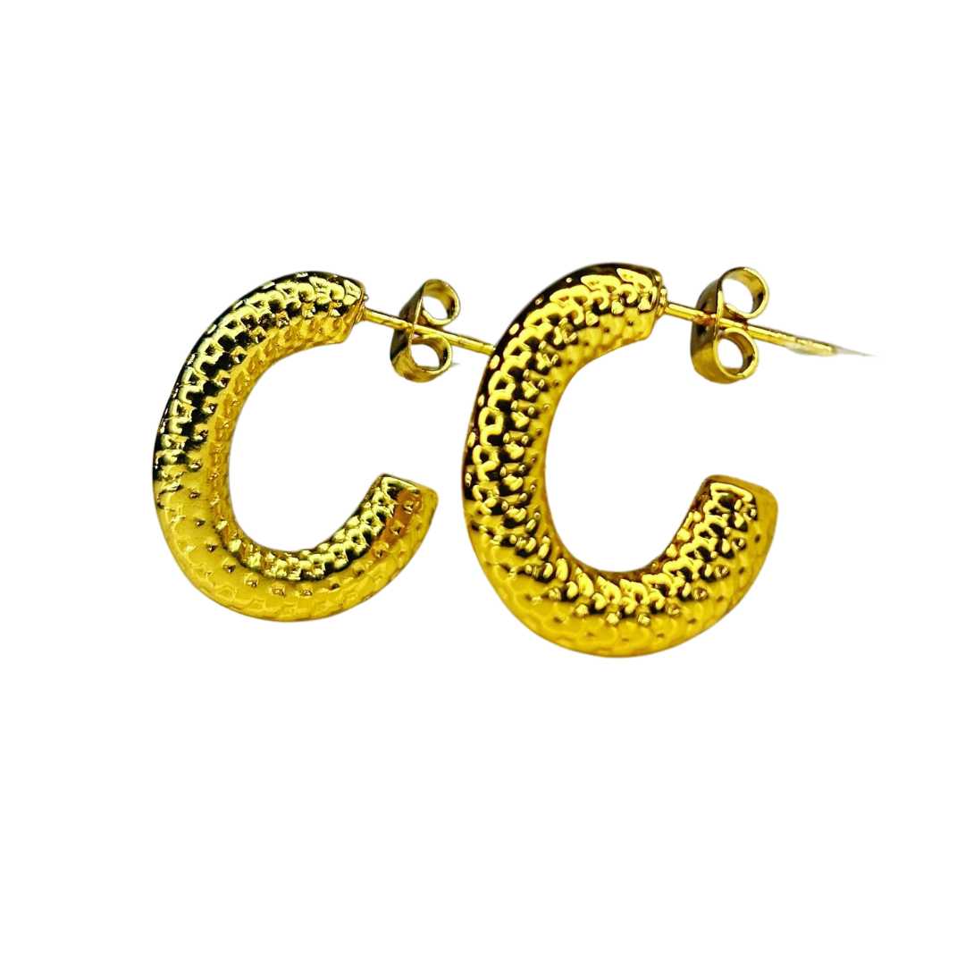 Aretes Hoops + Textura - E272