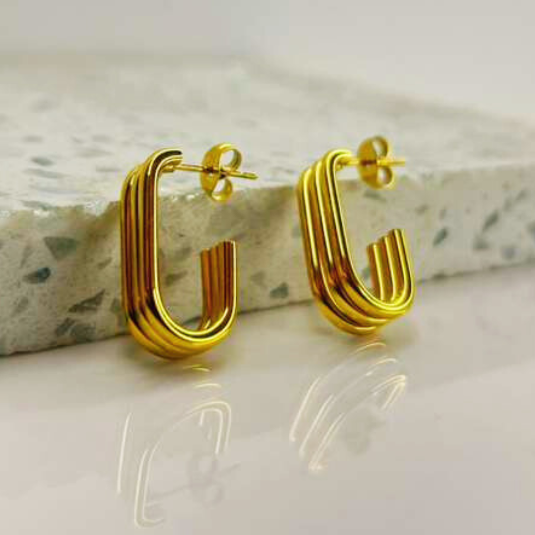 Aretes Hoops Doble - E295