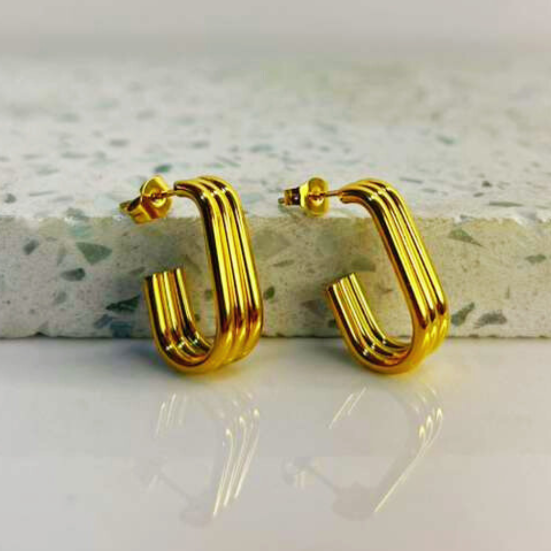 Aretes Hoops Doble - E295