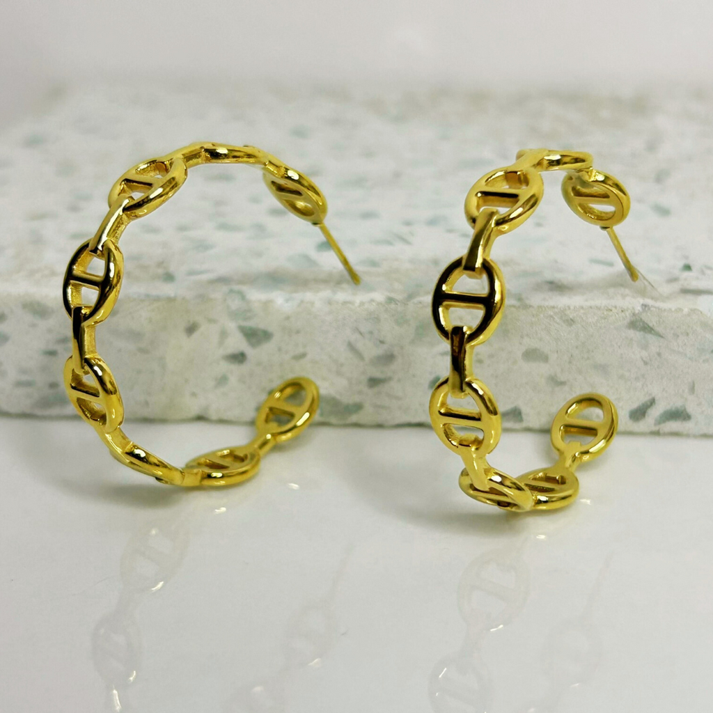 Aretes Hoops + Textura - E299