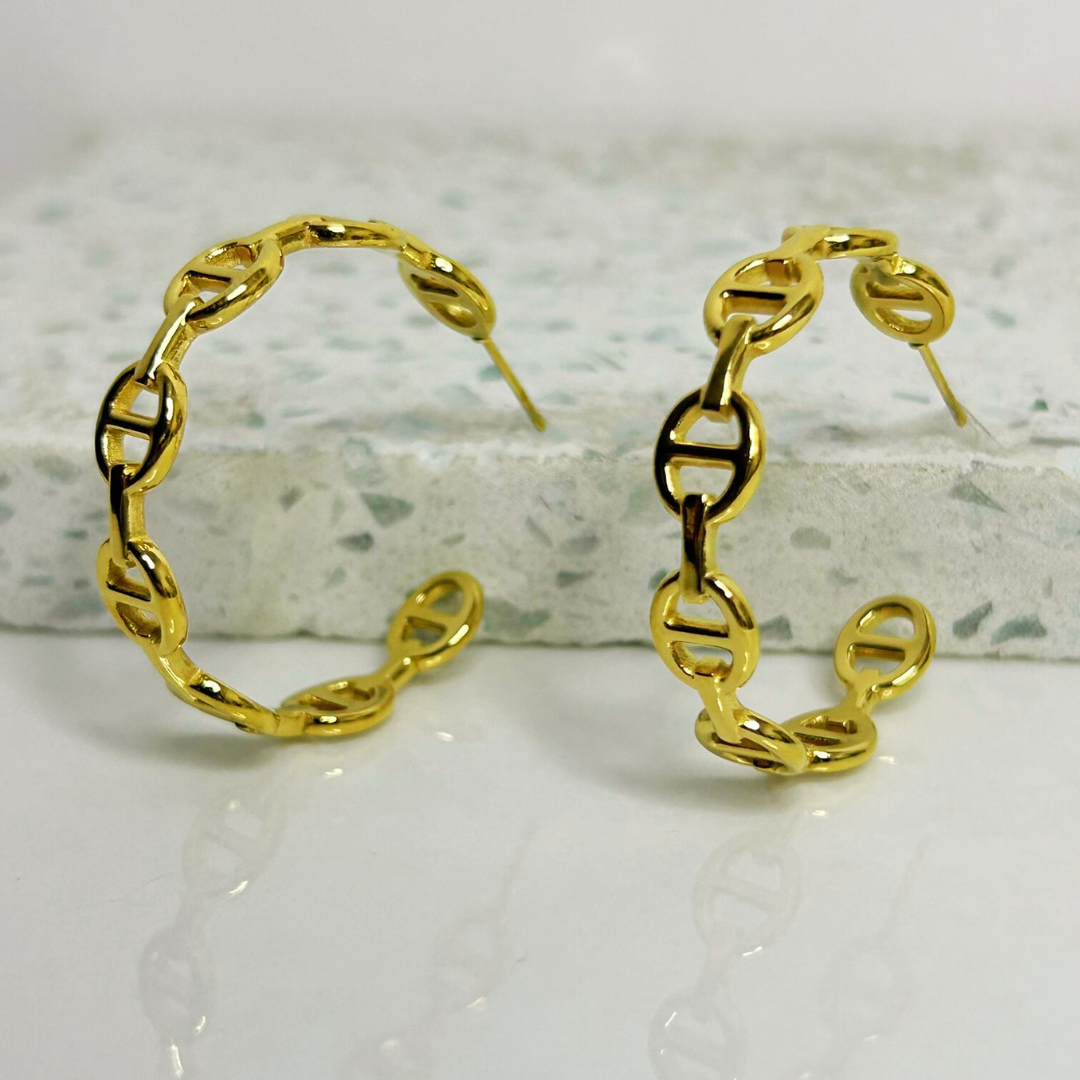 Aretes Hoops + Textura - E299