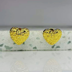 Aretes Heart + Textura - E351
