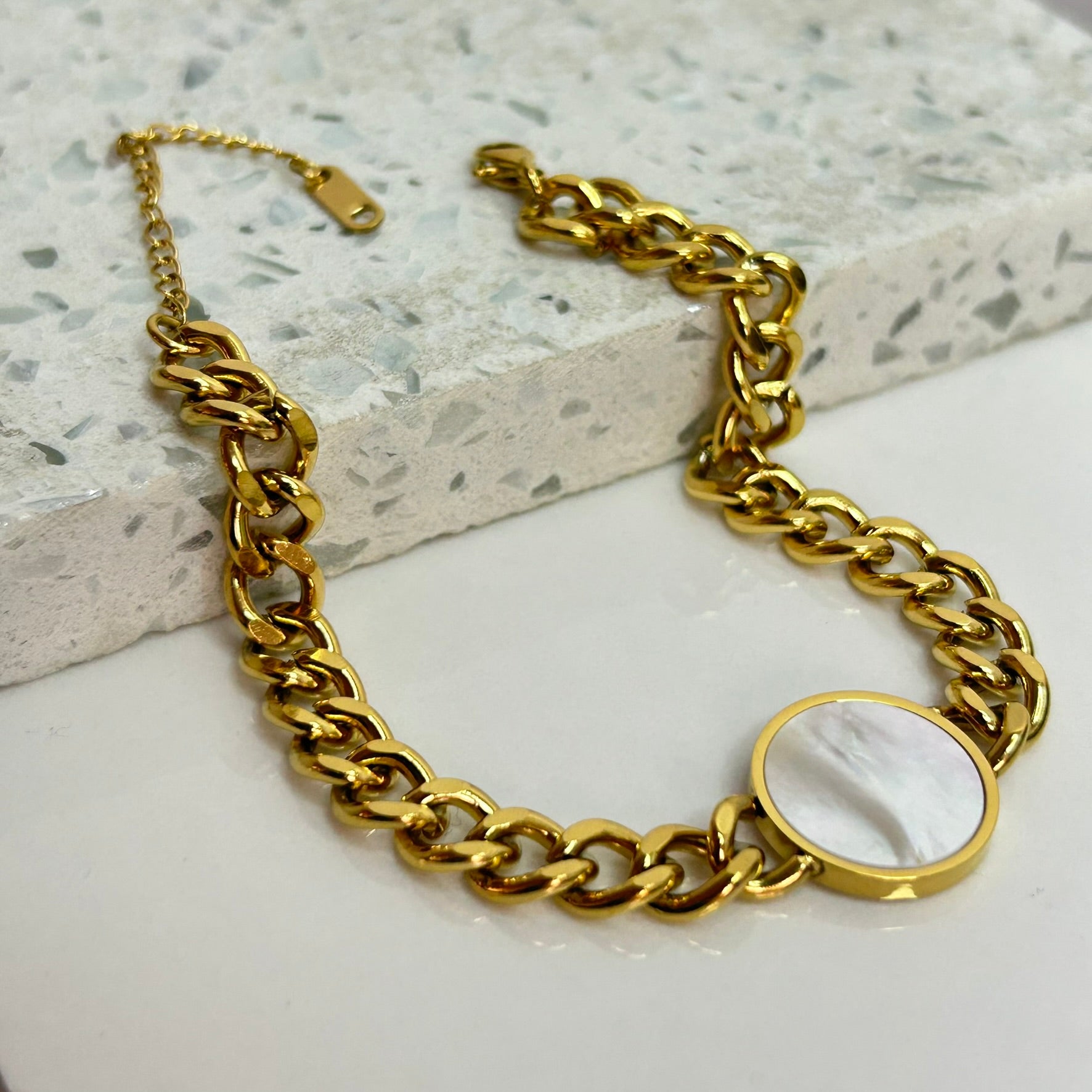 Pulsera Aura Nácar Chunky C-039