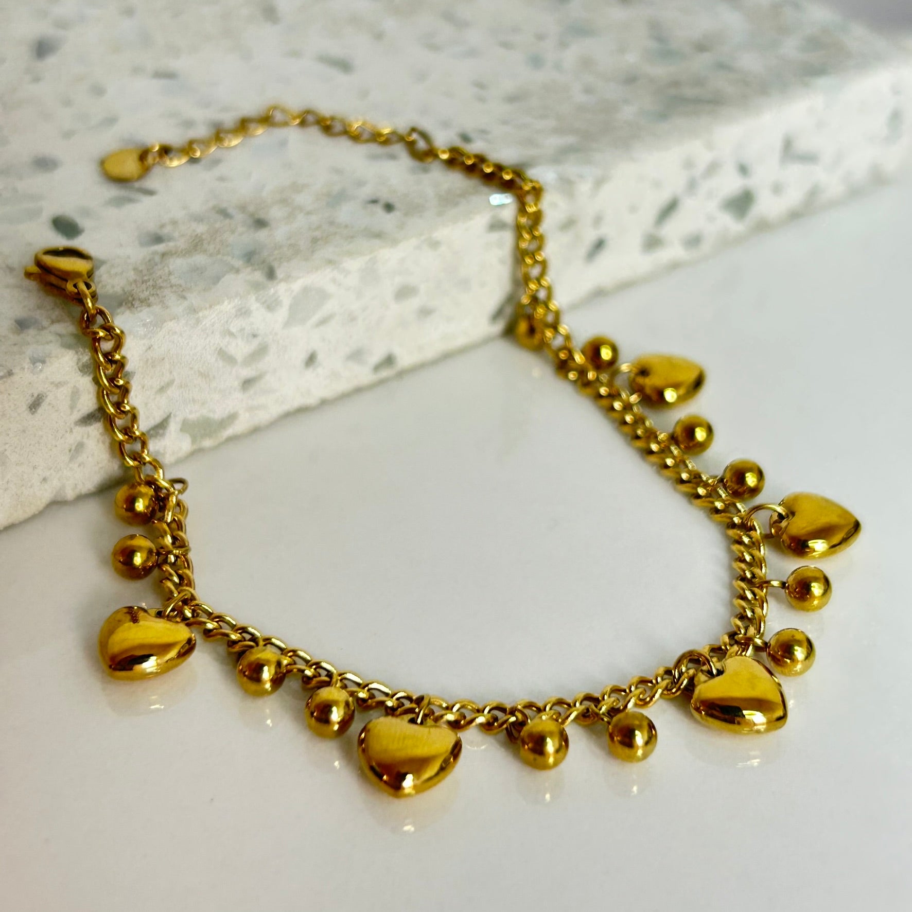 Pulsera  Chunky Chain Heart C-150