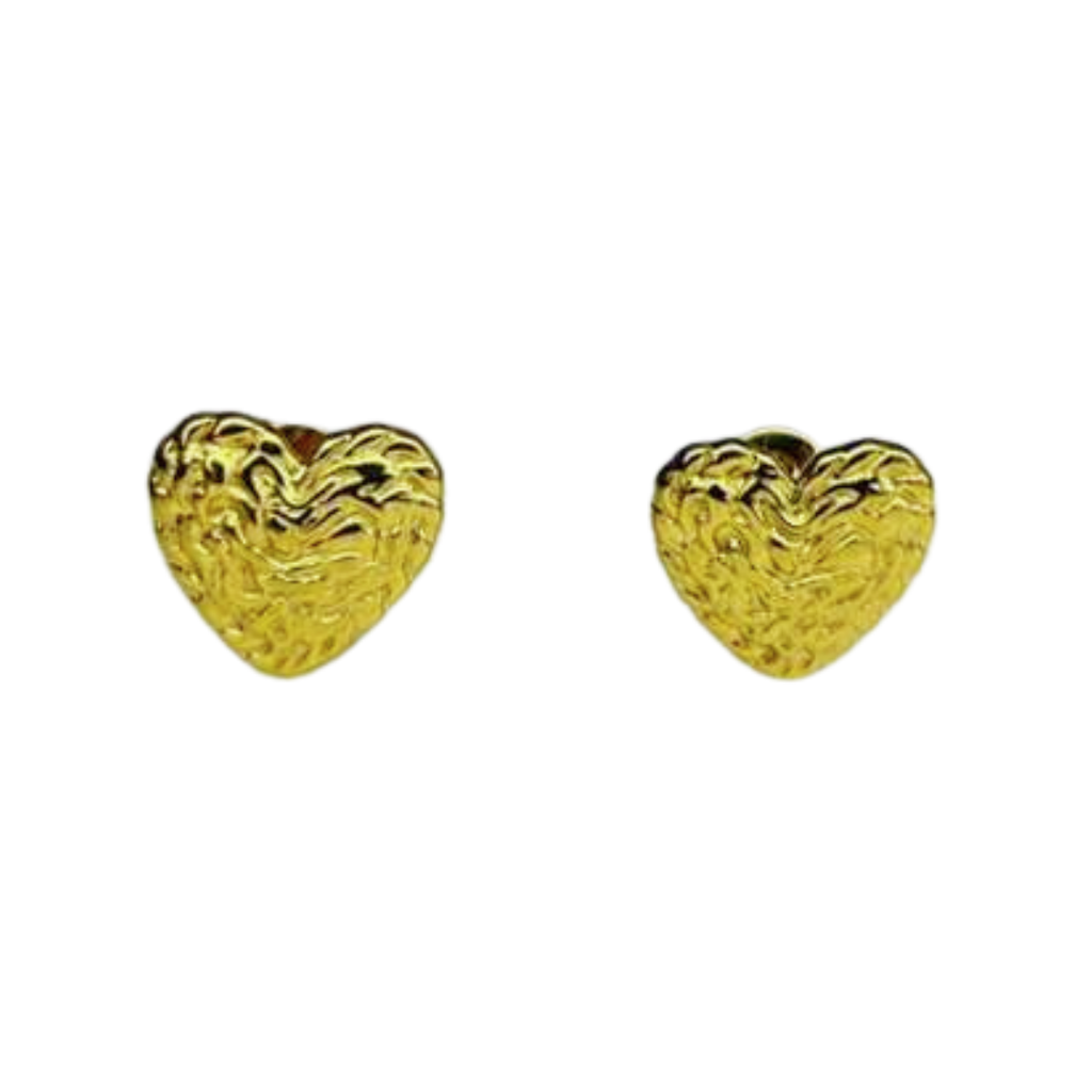 Aretes Heart + Textura - E351