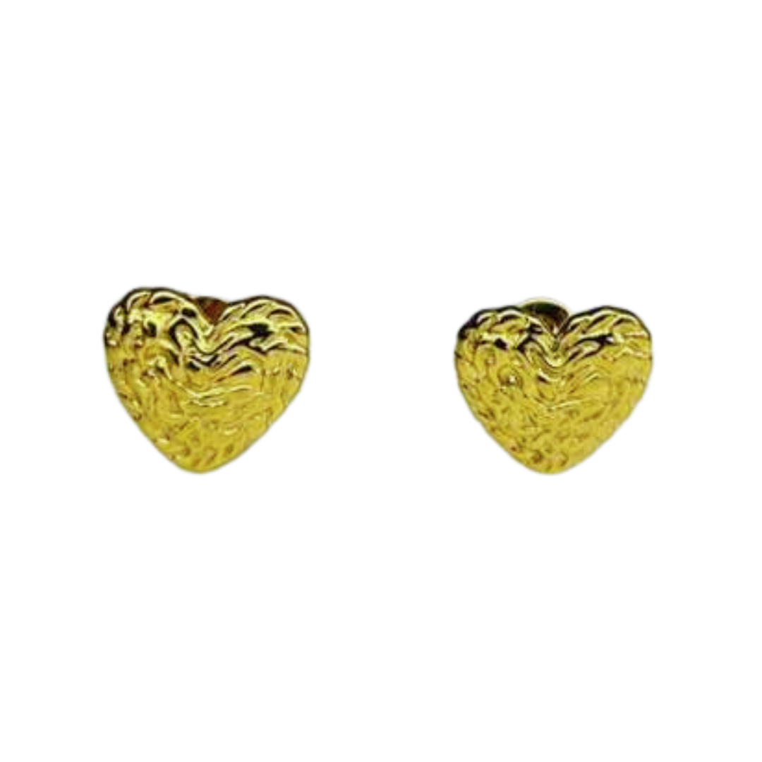 Aretes Heart + Textura - E351