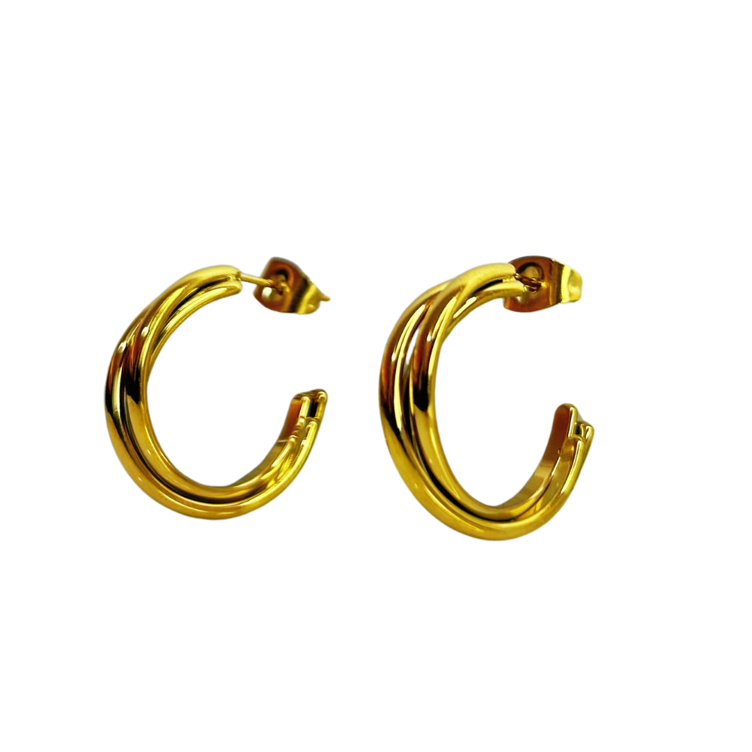 Aretes Hoops Trenzado -E194