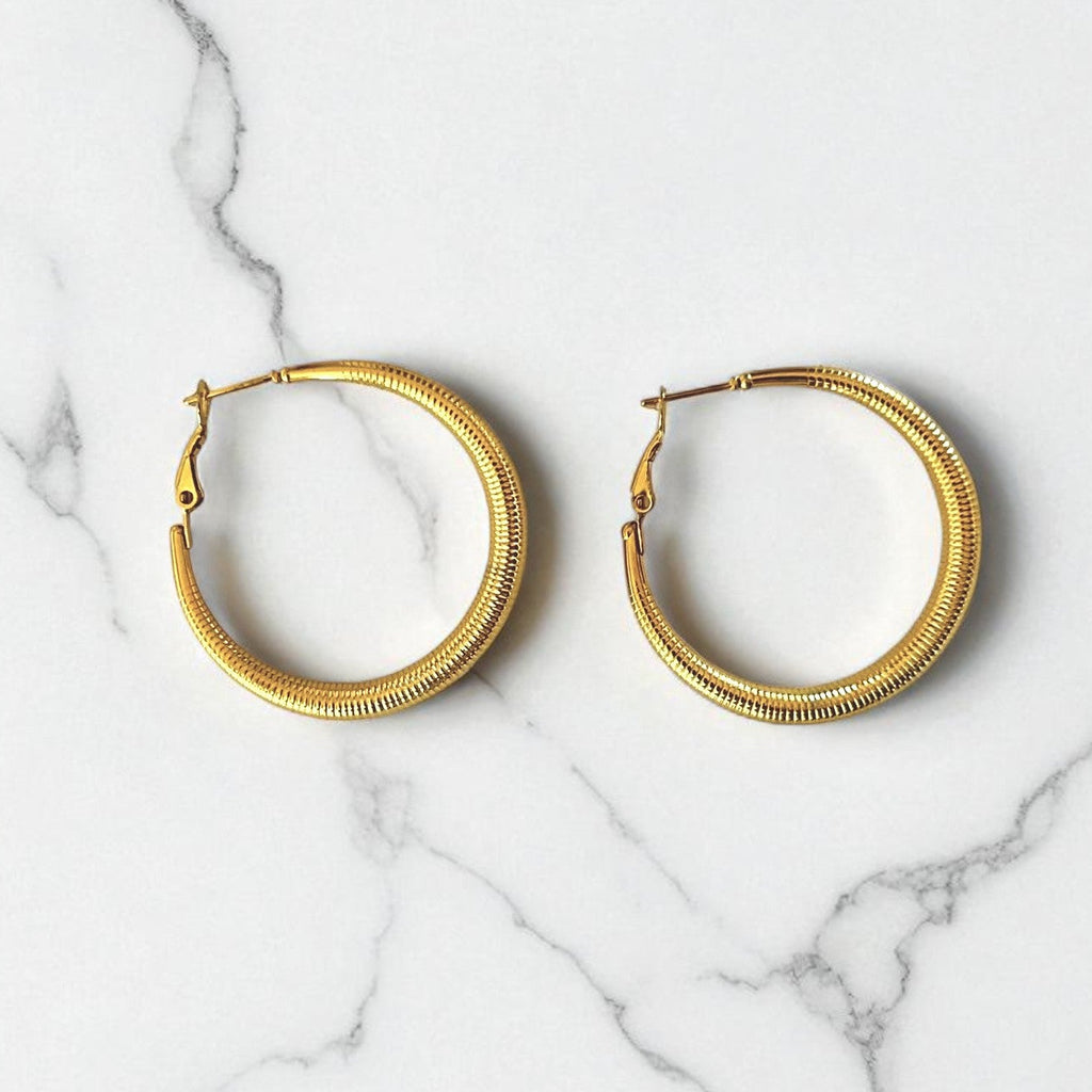 Aretes Hoops + Textura - E310