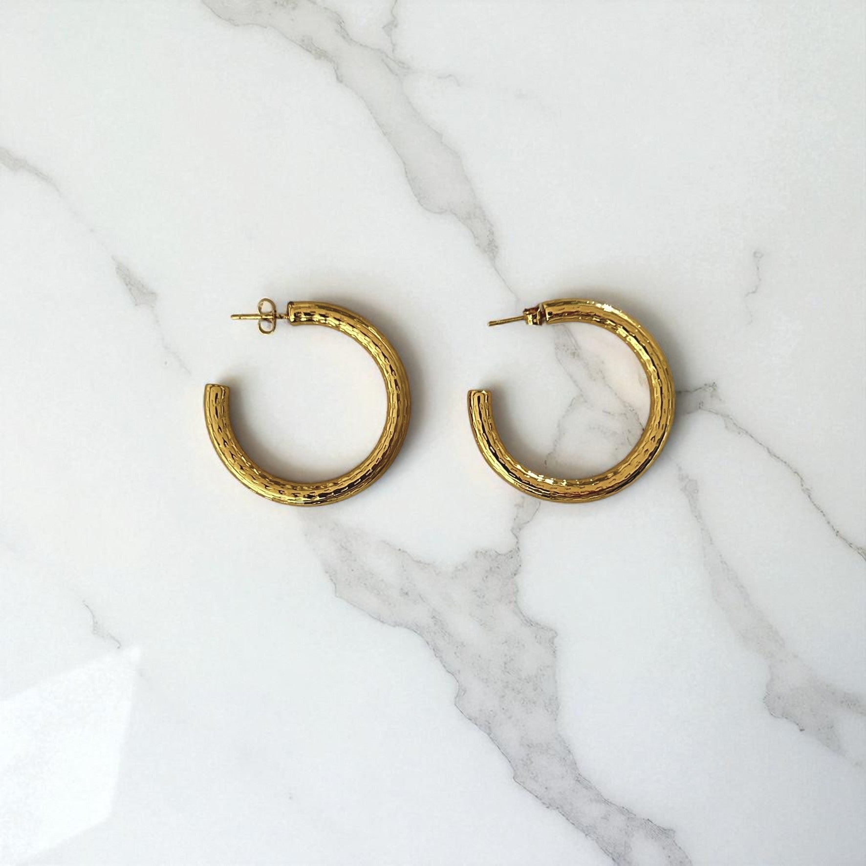 Aretes Hoops + Textura - E312