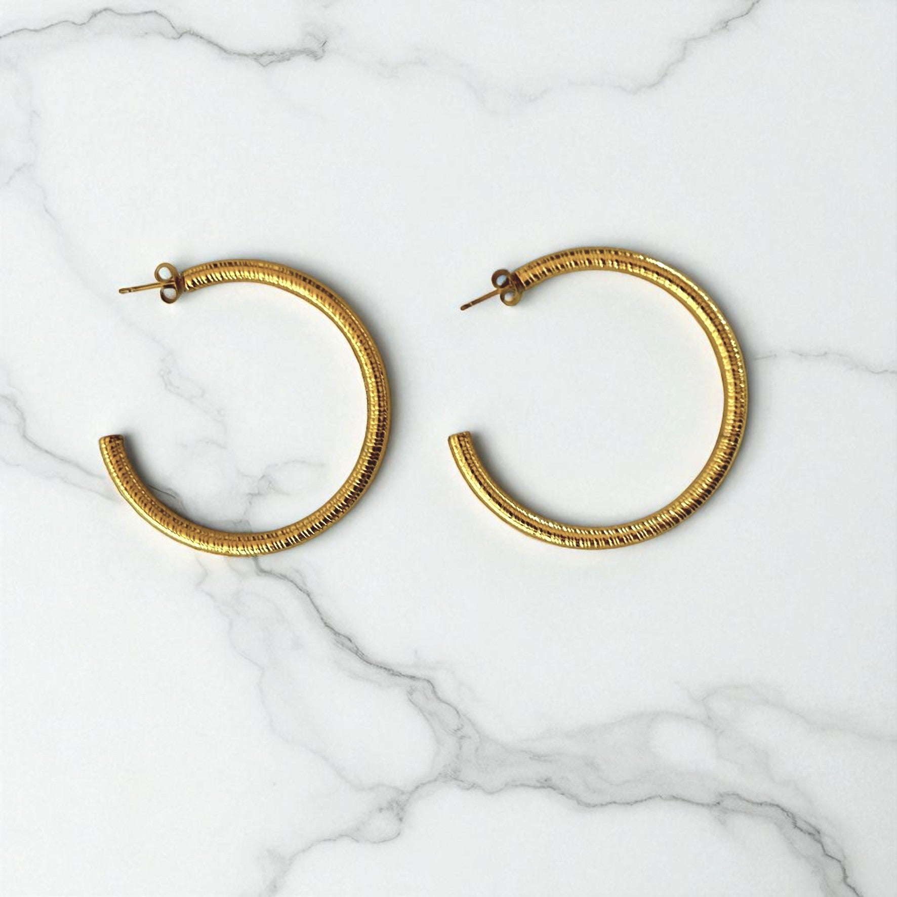 Aretes Hoops + Textura - E314