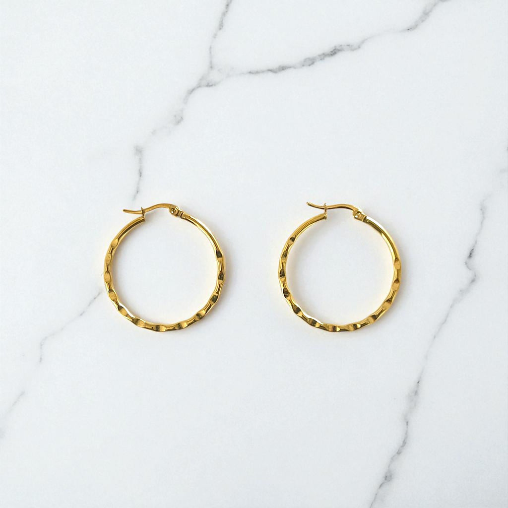 Aretes Hoops + Textura - E315