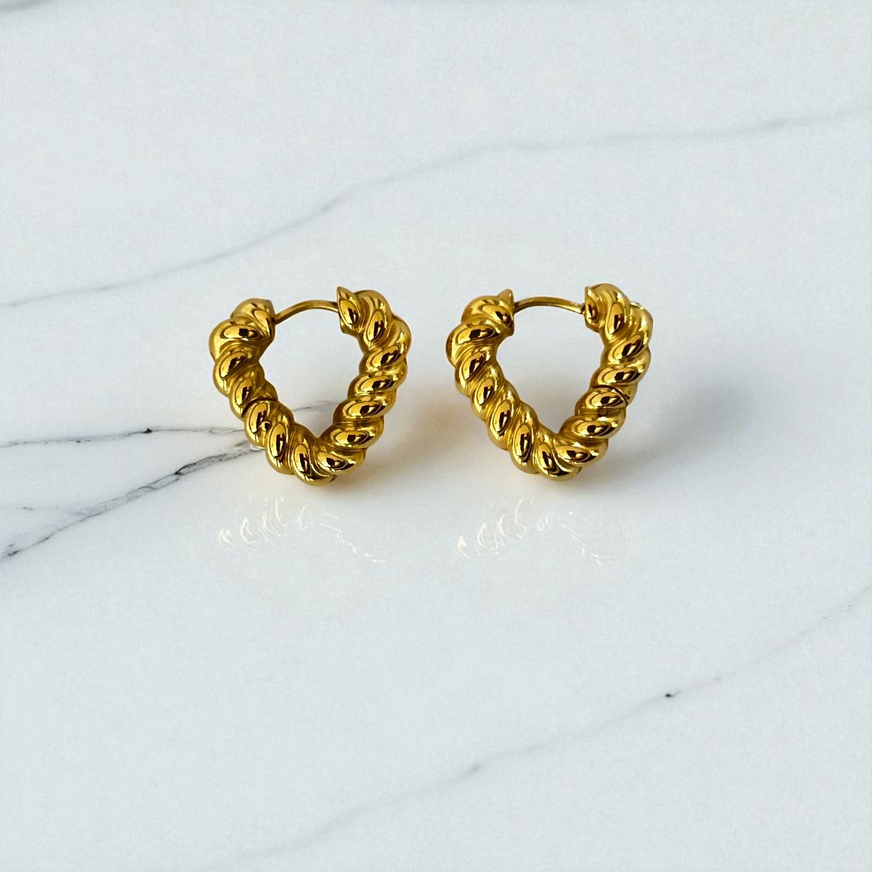 Aretes Heart Trenzados - E344