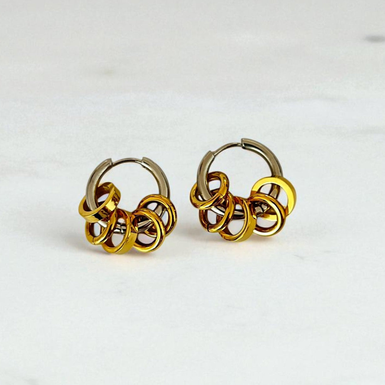 Aretes Dual Glow Hoops - E481