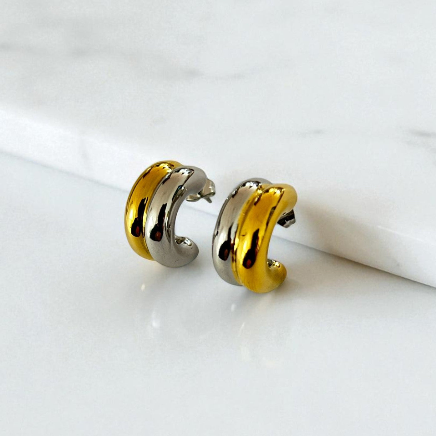 Aretes Dual Glow Hoops - E492