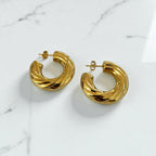Aretes Hoops Trenzados - E498